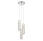 Allen + Roth Aurelis 3 -light Chrome Finish Crystal Tiered Led Pendant Faceted. Fixed Price $89.00.
