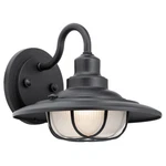 Kichler Harvest Ridge Outdr Wall 1LT 11X9", Text Blk, Clr Rib/sndblst - 49691BKT. Fixed Price $224.99.