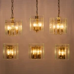 Vintage Lighting Chandeliers Wall Sconce Set Beveled Glass Panel Art Deco 6 Lot. Fixed Price $295.00.