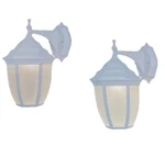 Project Source 14.37-IN White 100W Max Outdoor Wall Lantern Frosted Glass Shade. Fixed Price $26.95.
