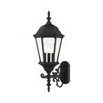 Livex Hamilton 3 Uplight Outdoor Wall Lantern, Textured Black 7561-14. Fixed Price $171.96.