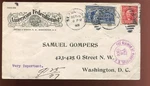 OX11 Post Office Seal On 1908 Special Delivery Cover Samuel Gompers DC4303. Fixed Price $99.99.