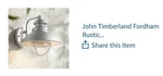 John Timberland Fordham Farmhouse Rustic Industrial Outdoor Wall Light Led. Fixed Price $60.00.