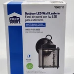 Project Source Outdoor Led Wall Lantern - Matte Black Model #1085713 Nib. Fixed Price $9.00.