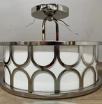 Bellevue SH60015PN 2 Light 13" Wide Semi-flush Drum Ceiling Fixture -parts Only-. Fixed Price $53.99.
