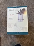 Patriot Lighting Wall Lantern Merrick Bronze Finish Clear Seeded Glass 356-4281. Fixed Price $10.80.