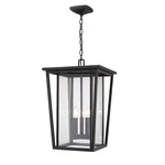 Z-lite Seoul 3 Light Outdoor Chain Ceiling Fixture, Bronze/clear 571CHXL-ORB. Fixed Price $484.99.