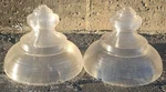 Nos Two (2) Cooper Lighting 15-1/2" Clear Acorn Tops For Post. Fixed Price $39.95.