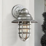 Marlowe Industrial Outdoor Wall Light Fixture Galvanized Cage 13 1/4" Exterior. Fixed Price $99.99.