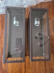 2-PACK Outdoor Wall Lanterns, Exterior Waterproof Sconce Glass Shade. Fixed Price $60.00.