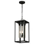 Matte Black Three Light Outdoor Pendant From The Walker Hill Collection. Fixed Price $199.99.