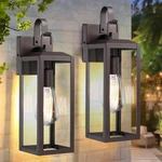 16'' Large Outdoor Wall Lights 2-PACKS, Modern Brown Exterior Lighting Fixtur.... Fixed Price $135.97.