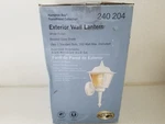 Hampton Bay 1-LIGHT White Outdoor Wall Lantern Sconce 240 204 New Open Box. Fixed Price $29.99.