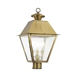 Livex Lighting 2169 Brass Mansfield 3-LIGHT 20"H Outdoor Post. Fixed Price $645.96.