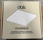Dals CFLEDSQ10-WH 20W 3000K 1000 Lumens Square Ceiling Light White New. Fixed Price $89.00.