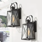 Lnc 6ZJYQNHD151BDW7 Craftsman Matte Black Outdoor Wall Lantern Sconce (2-PACK). Fixed Price $89.99.
