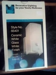Angelo 66401 One-light Interior Wall Fixture, White Finish, Ceramic Glass. Fixed Price $25.00.