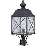 Nuvo Wingate 1 Light Outdoor Post Fixture, Clear Glass, Textured Black 60-5625. Fixed Price $241.99.
