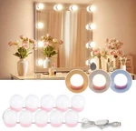Consciot Led Vanity Lights For Mirror, Hollywood 10 Dimmable Bulbs, Pink. Fixed Price $18.99.