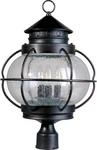Maxim 30501 Bronze Portsmouth 22"H 3-LIGHT Post With Seedy Glass Shade. Fixed Price $244.80.