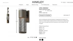 Hinkley Lighting 2300KZ Aria Single Outdoor Modern Wall Lantern - Bronze. Fixed Price $150.00.
