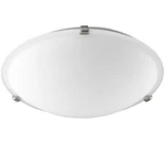 Quorum Ceiling Mount Glass 3 Light, Satin Nickel. Fixed Price $61.46.