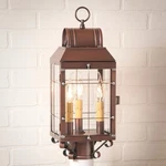 Irvins Country Tinware Martha's Post Lantern Antique Copper 3-LIGHT. Fixed Price $421.95.