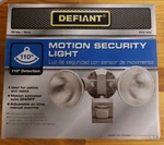 New Defiant 110 Degree Activated Security Outdoor Grey Motion Detection Light. Fixed Price $17.99.