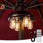 Opoira Patio Umbrella Light With Remote Control, Rechargeable Cordless Brown. Fixed Price $41.50.