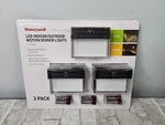 Honeywell Intelligent Indoor & Outdoor Motion Sensor Lights Pack Of 3 Brand New. Fixed Price $49.87.