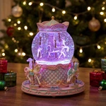 For You Gift-wrapped Musical Snow Globe Unicorn Box Color Lights Carousel. Fixed Price $55.89.