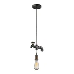 Elk Home Jonas 1-LIGHT Mini Pendant Multi-tone Weathered With Faucet Motif. Fixed Price $95.00.