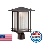 Designers Fountain Hadley 14.5" Led Outdoor Post Lantern Burnished Bronze. Fixed Price $124.71.
