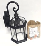 Kichler 9735 Black Barrie 16" Outdoor Wall Light With Beveled Glass Panels. Fixed Price $77.42.