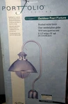 Portfolio Outdoor Exterior Pole Post Lamp Light Fixture Industrial Modern Nickel. Fixed Price $23.22.