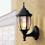 Hampton Bay 1-LIGHT Black Dusk-to-dawn Outdoor Wall Lantern Sconce. Fixed Price $34.90.