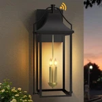 Outdoor Wall Light Fixture Dusk Dawn Waterproof Lantern Sconce Black Lawyettle. Fixed Price $259.99.