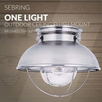 Sea Gull Lighting 8869-98 Sebring One-light Outdoor Ceiling Seeded Glass. Fixed Price $62.00.