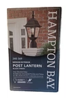 Hampton Bay Medium Outdoor Post Lantern 15.5" Black W/clear Glass Shade, New!. Fixed Price $25.00.