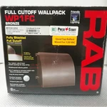 Rab WP1FCH125PSO Wallpack 125W Psqt Hpf Full Cutoff + Lamp Bronze New Old Stock. Fixed Price $89.99.