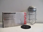Rab VBR1B Steampunk Industrial Wall Porch Light Lamp Silver & Glass Globe Nos. Fixed Price $42.49.