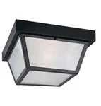 Portfolio, Black Outdoor Dimmable Flush Mount Light White Frosted Shade. Fixed Price $45.14.
