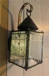 Vintage Brass Carriage Mission Lantern Electric Outdoor Porch Light Sconce Pair. Fixed Price $124.99.
