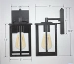 Dewenwils Dusk Dawn Exterior Wall Lantern With Photocell SKUHOWL06B1. Fixed Price $10.00.