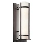 Kichler Camden Outdoor Wall 2LT 7.25X22.5", Anvil Iron, Opal Etched - 49121AVI. Fixed Price $489.99.