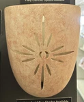 Justice Design CER-9525-NAVR Dagger Ceramic Wall Sconce Sunburst Navarro Red. Fixed Price $179.00.
