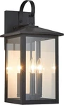 3-LIGHT 9 Inches Wide 20.5 High Large Wall Lantern With Black. Fixed Price $181.98.