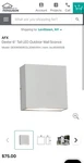 Afx Inc. DEXW060612L30MVWH Dexter Led Inch White Outdoor Wall Sconce. Fixed Price $50.00.