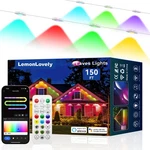 Lemonlovely Permanent Outdoor Lights For House, Rgb+ic IP67 150FT, White. Fixed Price $95.77.
