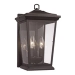 Trans Globe Turlock Outdoor 2 Light Wall Lantern, Black With Clear - 50771BK. Fixed Price $154.99.